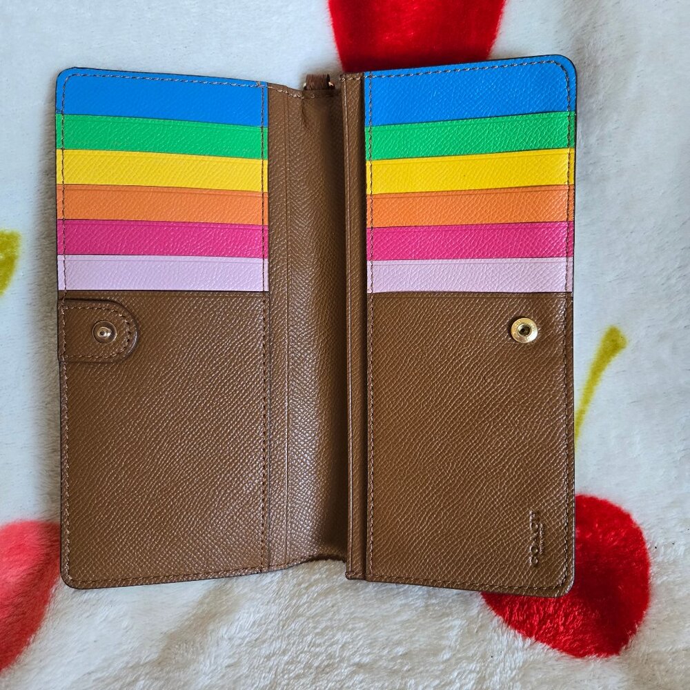 Coach Multicolor and Brown Wallet